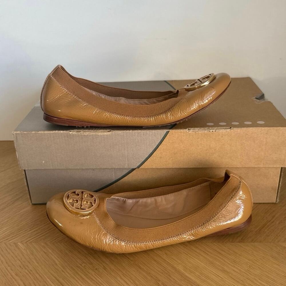 Tory Burch Caroline ‘Glossy Beige’ Women Ballet Flats- SZ 7
